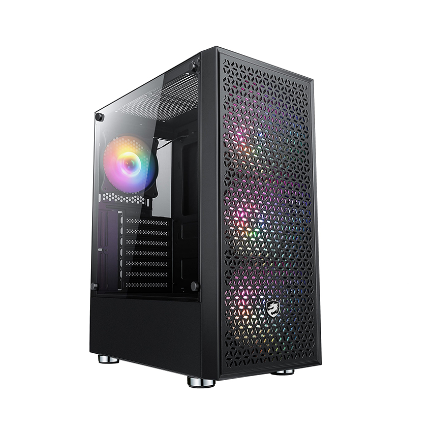 Vỏ Case Vitra Poseidon R03 Black (Mid Tower/Màu Đen/ Kèm 3 Fan RGB ) giới thiệu 2